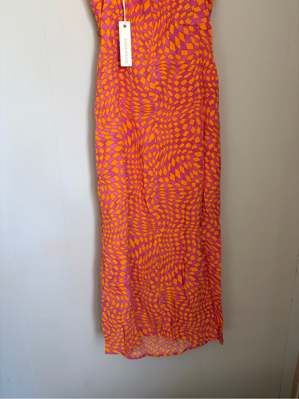 Olivaceous Orange & Pink Cutout Maxi Dress - Picture 5 of 6